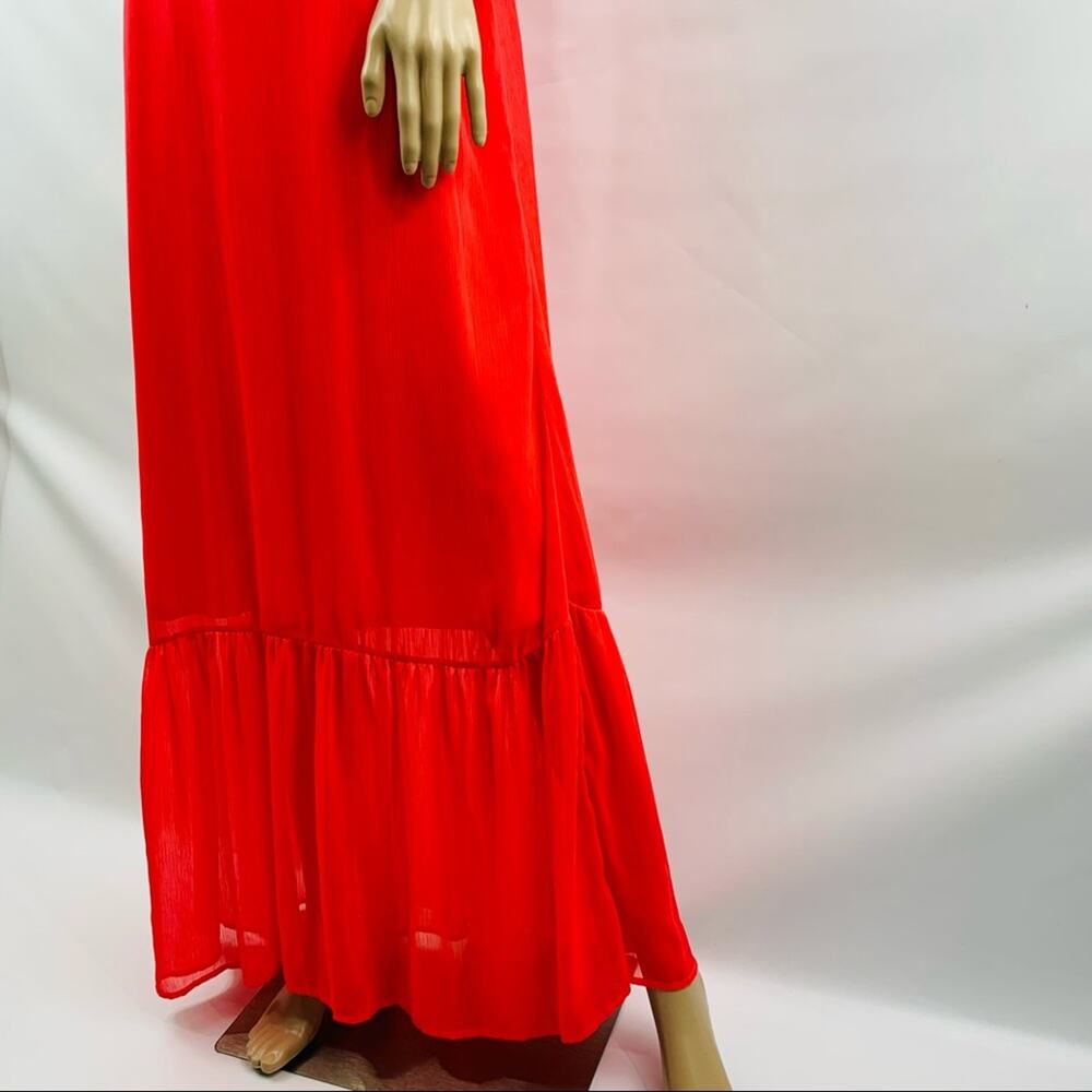 Gianni Bini Coral Peplum Hem Maxi Dress - Picture 6 of 12